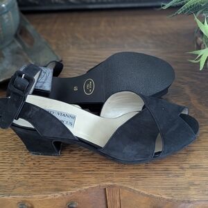 Roberto Vianni for Neiman Marcus black leather suede Shoes Sz 9.5 retail $150